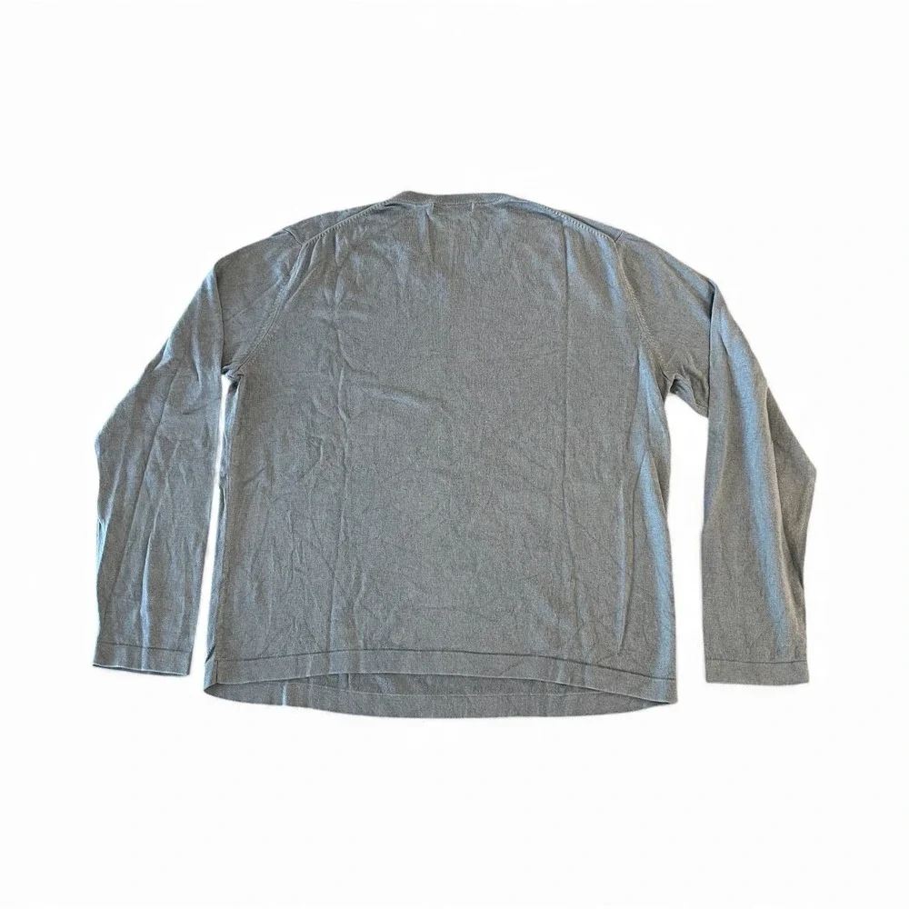 Banana Republic Silk Cashmere Long Sleeve V-Neck Sweater Mens Large Bluish Gray‎